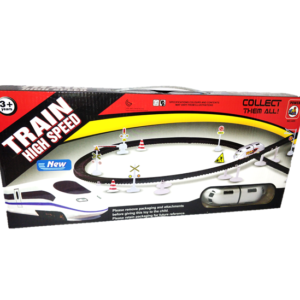 High Speed Metro Train Toy With Stickers & Accessories
