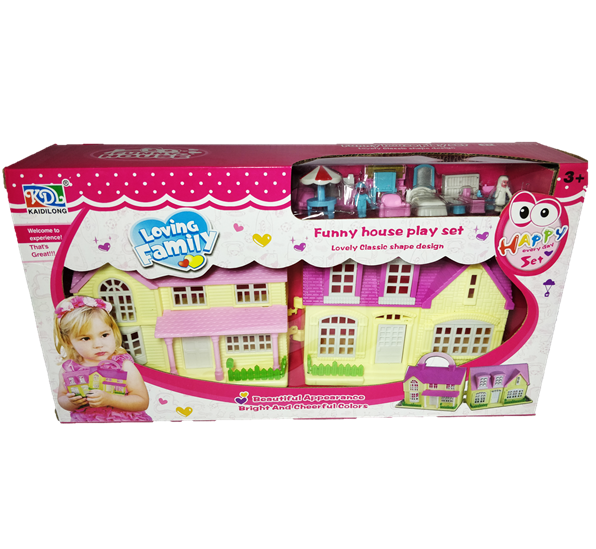 House Play Set For Kids With 2 Houses