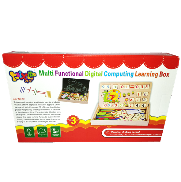 Multi-Functional Computing Wooden Learning Box For Kids