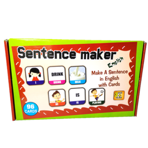 English Sentence Maker Thick Colourful Flash Cards Set (96 Pcs)